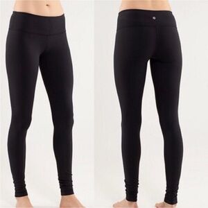 Lululemon Wunder Under Black Mid Rise 31” Leggings Womens Size 4